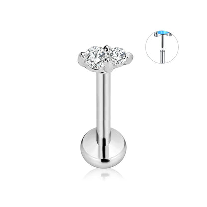 ASTM F136 G23 Titanium Flower Petals Star Heart Butterfly Threadless Piercing Pin Push in Labret Daith Conch Earring 16G 18G 20G Good Vibrations