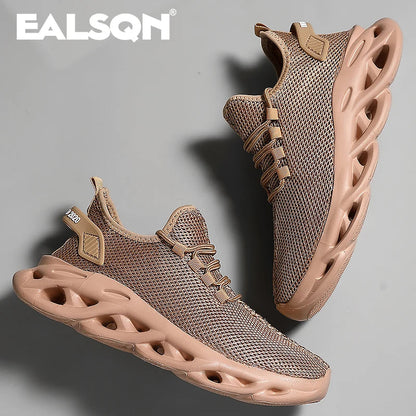 Men Sports Running Black Jogging Shoes Casual Sneakers Brown Outdoor Breathable Mesh Women Light Shock-absorption Black Tennis Good Vibrations