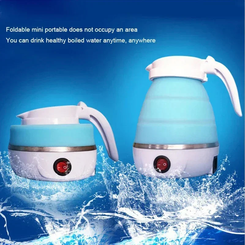 Electric Kettle Mini Foldable Water Heater 600ml Home Hot Water Kettle Portable Kitchen Kettle 220V Travel Home Electric Kettle Good Vibrations