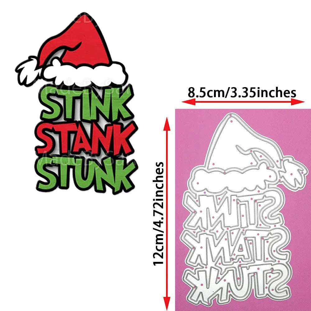 7 HoHoHo Christmas Tree Cutting Dies Happy New Year Metal Embossing Stencil DIY Scrapbook Cards Craft Decor Good Vibrations