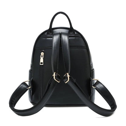 Backpack Purse For Women, Zipper Backpack With Pompom Decorate And Inner Porcket, Faux Leather Daypack Good Vibrations