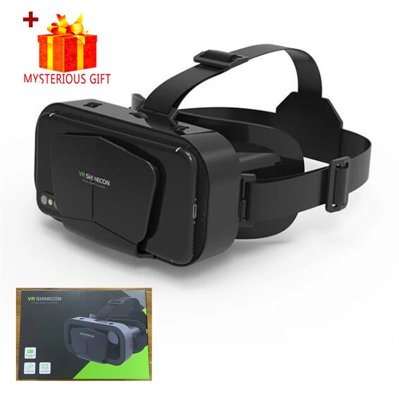 VR Glasses Virtual Reality Headset Viar Devices Helmet 3D Lenses Smart Goggles For Smartphones Phone Mobile Gogle Game Accessory Good Vibrations