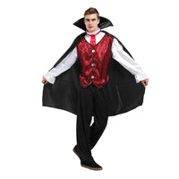 Halloween Vampire Costume Set Adult Cosplay Prop Costume Retro Cloak Celebration Dress Up Good Vibrations