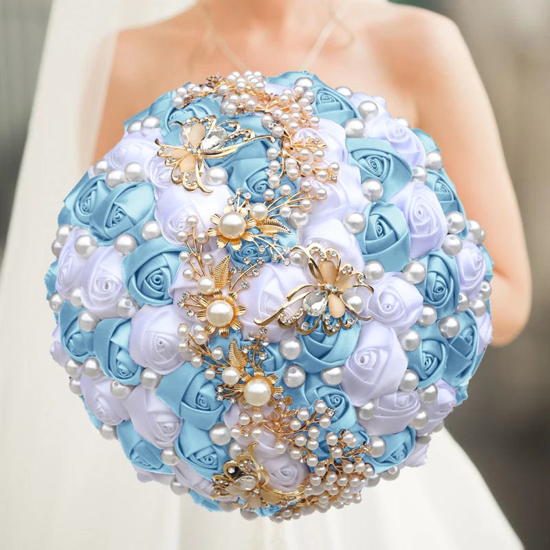 Green Crystal Wedding Bouquet Red Brooch bouquet wedding Wedding flowers Bridal Bouquets Good Vibrations