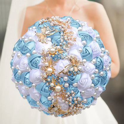 Green Crystal Wedding Bouquet Red Brooch bouquet wedding Wedding flowers Bridal Bouquets Good Vibrations