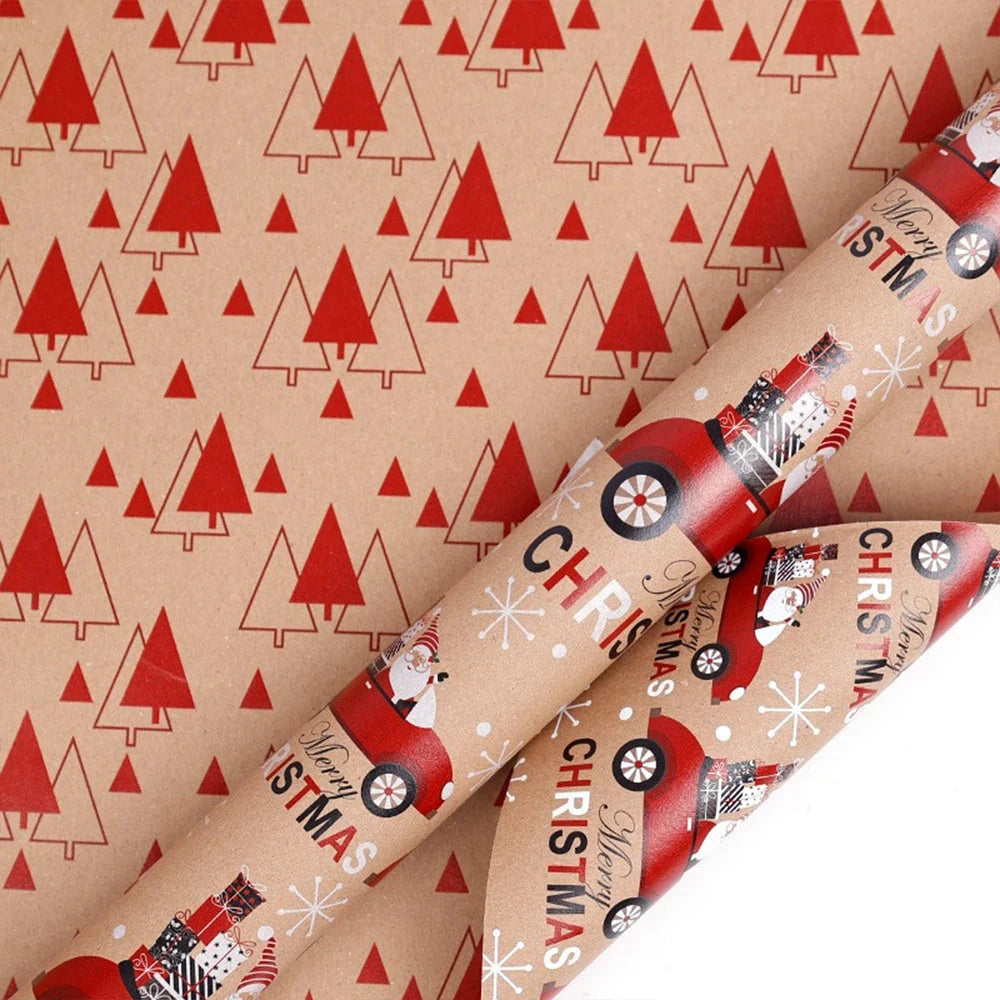 Christmas Gift Wrapping Paper Gift Wrapping Paper Christmas Trees Packaging Gift Paper Suitable for Birthdays and Festivals Good Vibrations