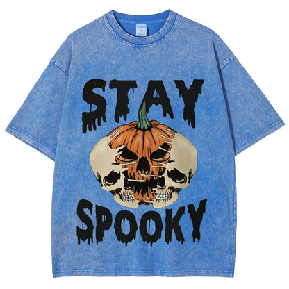 Neutral Style Retro Outfit T-Shirt Pure Cotton High Quality Pumpkin Letter Graphic Printing Fashion Trend Loose Short Sleeves Good Vibrations