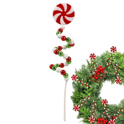 Christmas Candy Cane Decorations Christmas Tree Decoration Red White Lollipop Decoration Curved Candy Christmas Tree Stems Decor Good Vibrations