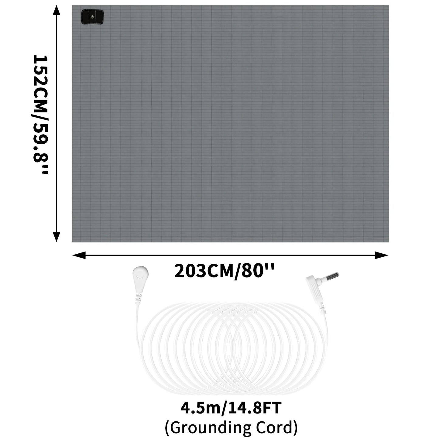 Grounding Bed Sheet Anti-static Grounding Sheet Conductive 95% Cotton and 5% Soft Silver Fiber Flat Sheets Sleep Bed Mat Good Vibrations