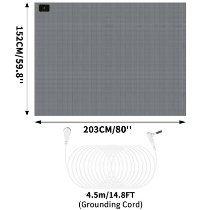 Grounding Bed Sheet Anti-static Grounding Sheet Conductive 95% Cotton and 5% Soft Silver Fiber Flat Sheets Sleep Bed Mat Good Vibrations
