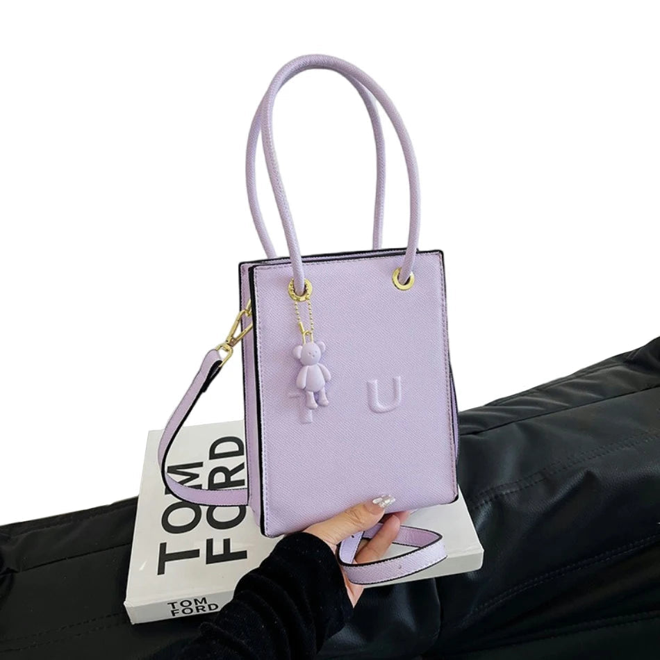 2026 Small Square Bag Women New Handbag Fashion Shoulder Casual Crossbody Solid Color Mobile Phone Bag Good Vibrations