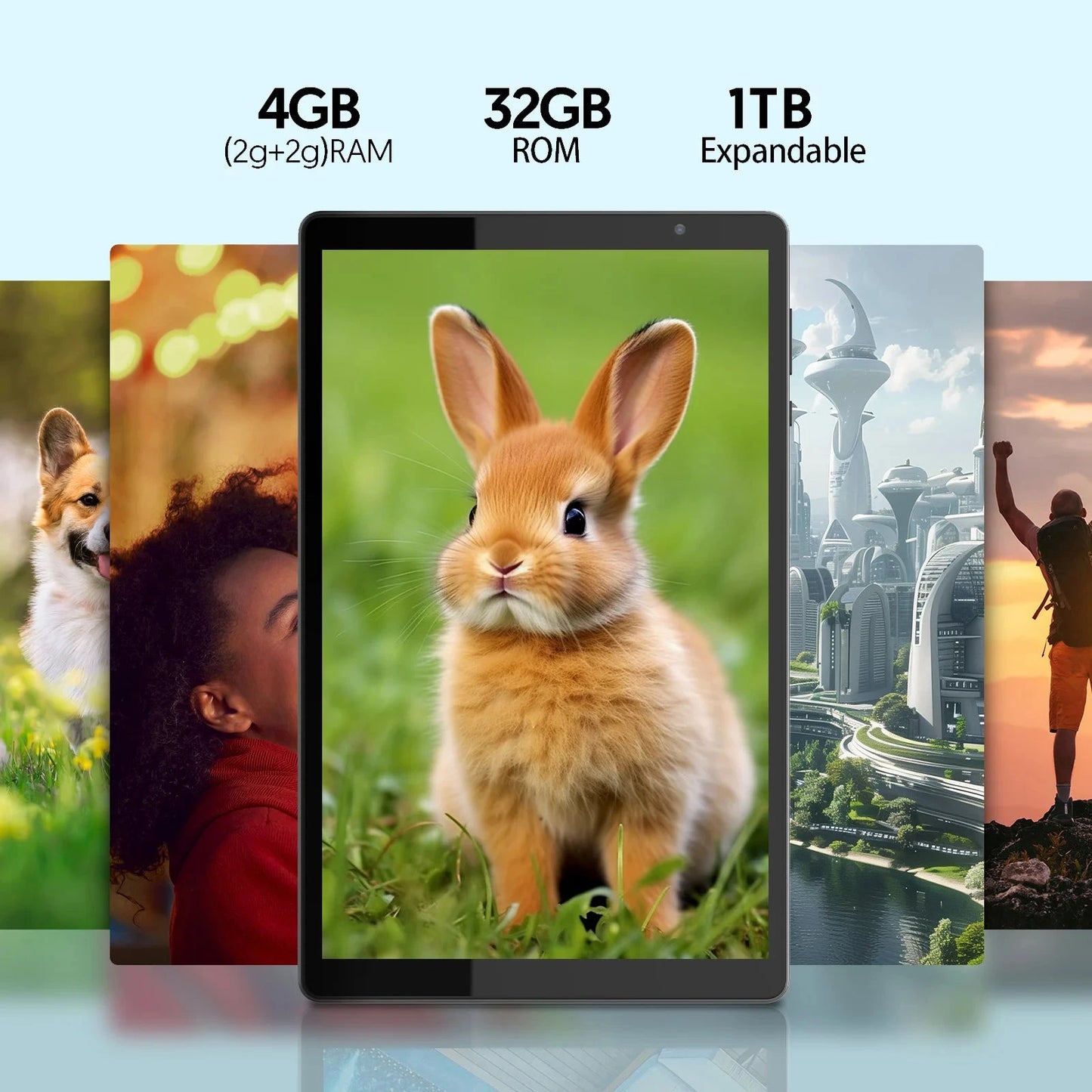 Android tablet, 10-inch large screen, quad-core processor, 4(2+2) GB RAM, 32GB ROM, 1280 * 800 HD IPS screen, 6000mAh battery Good Vibrations