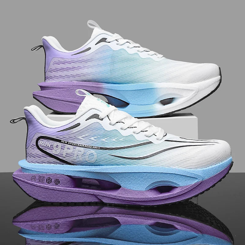 Summer Men's Running Shoes New Professional Carbon Plate Sports Training Shoes Outdoor Non-slip Shock-absorbing Tennis Shoes Good Vibrations