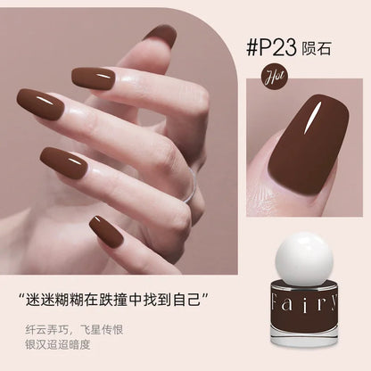 Nail Polish No Bake Quick Dry Lasting Non-peeling Nail Polish No Smell Summer White Light Bulb Nutrition Foot Nails Art Tools Good Vibrations