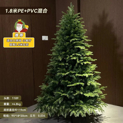 Christmas Tree PE Encrypted Christmas Decoration with Lights,Folding and Retractable Pine Needles,Christmas Tree Set Decoration Good Vibrations