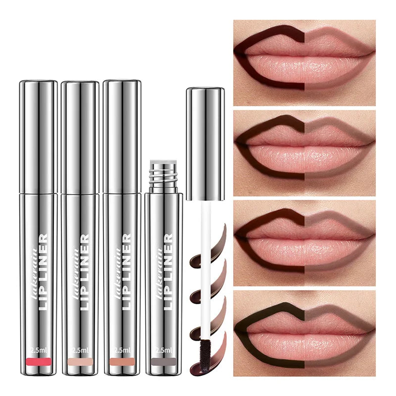 Waterproof Lip Liner Peel Off Tattoo Lipgloss Waterproof Long Lasting Matte Lip Tint Brown Contour Tear-off Lips Stain Cosmetic Good Vibrations