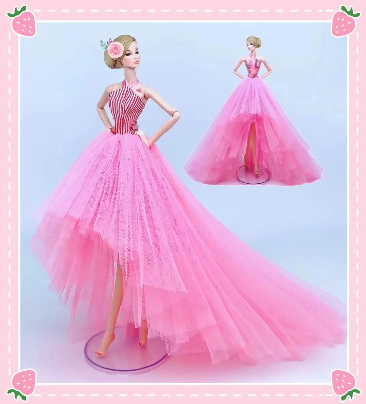 hot Wedding Dress for 30cm bjd Doll Princess Evening Party Clothes Wears Long Dress Outfit Set 30cm 1/6 clothes accessories Good Vibrations