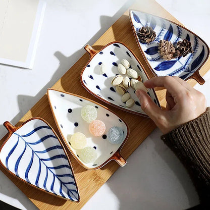 Creative leaf saucer cold dish restaurant household ceramic plate for restaurant banquet Good Vibrations