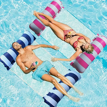 Premium Striped Swimming Pool Loungers - Durable Sunbathing Mattresses, Perfect for Pool Parties & Beach Adventures Good Vibrations
