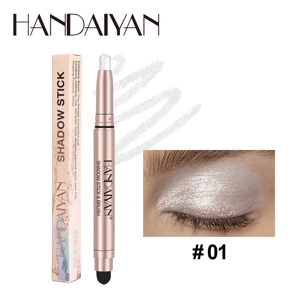 Double-head Eyeshadow Stick Pink Brown Green Black Eyeshadow Pen High Gloss Pearly Metallic Eye Shadow Sticks Waterproof Make Up Good Vibrations