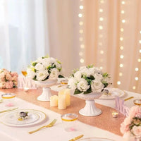 15 Heads Plastic Roses with Base High quality.10 Pieces White Fake Flower Ball Arrangement Bouquet Good Vibrations