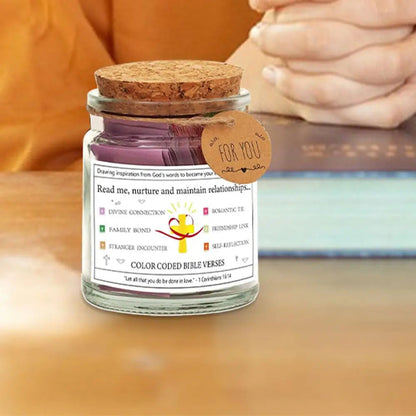 Bible Verses In A Jar Prayer Cards Scripture Jar Color Coded Bible Verses In A Jar Christian Religious Bible Jar Prayer Jar Hope Good Vibrations Adult Super Store