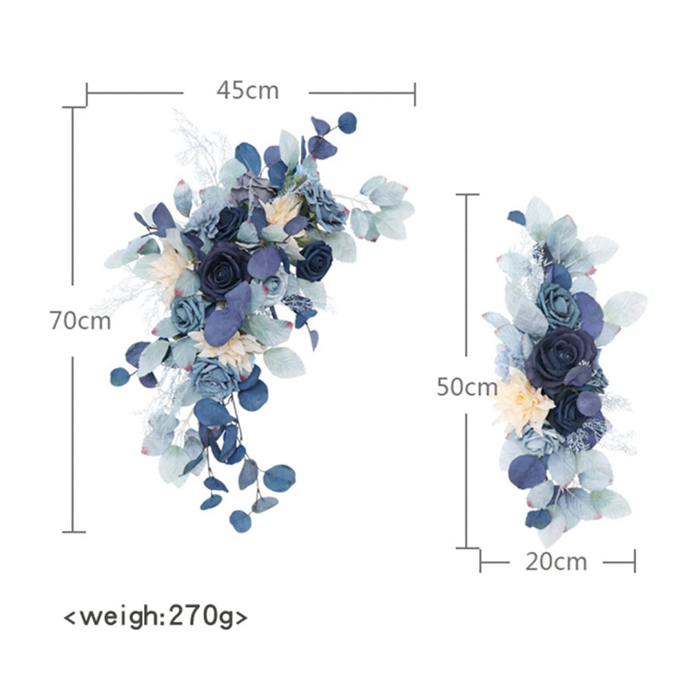 Large 2Pcs Artificial Flower Swag Floral Swag Garland Wedding Arch Flowers Kit for Sign Rustic Artificial Floral Swag Arch Decor Good Vibrations