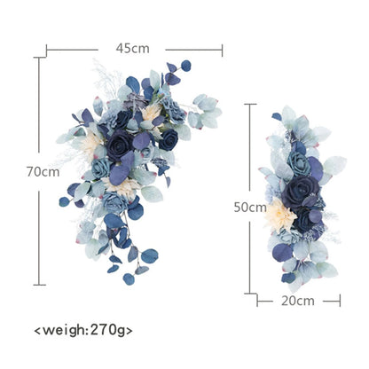 Large 2Pcs Artificial Flower Swag Floral Swag Garland Wedding Arch Flowers Kit for Sign Rustic Artificial Floral Swag Arch Decor Good Vibrations