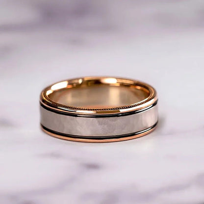 Charm Couple Rings Men Stainless Steel  Rhinestones Zircon Women Wedding Band  Set Valentine Day Jewelry Good Vibrations