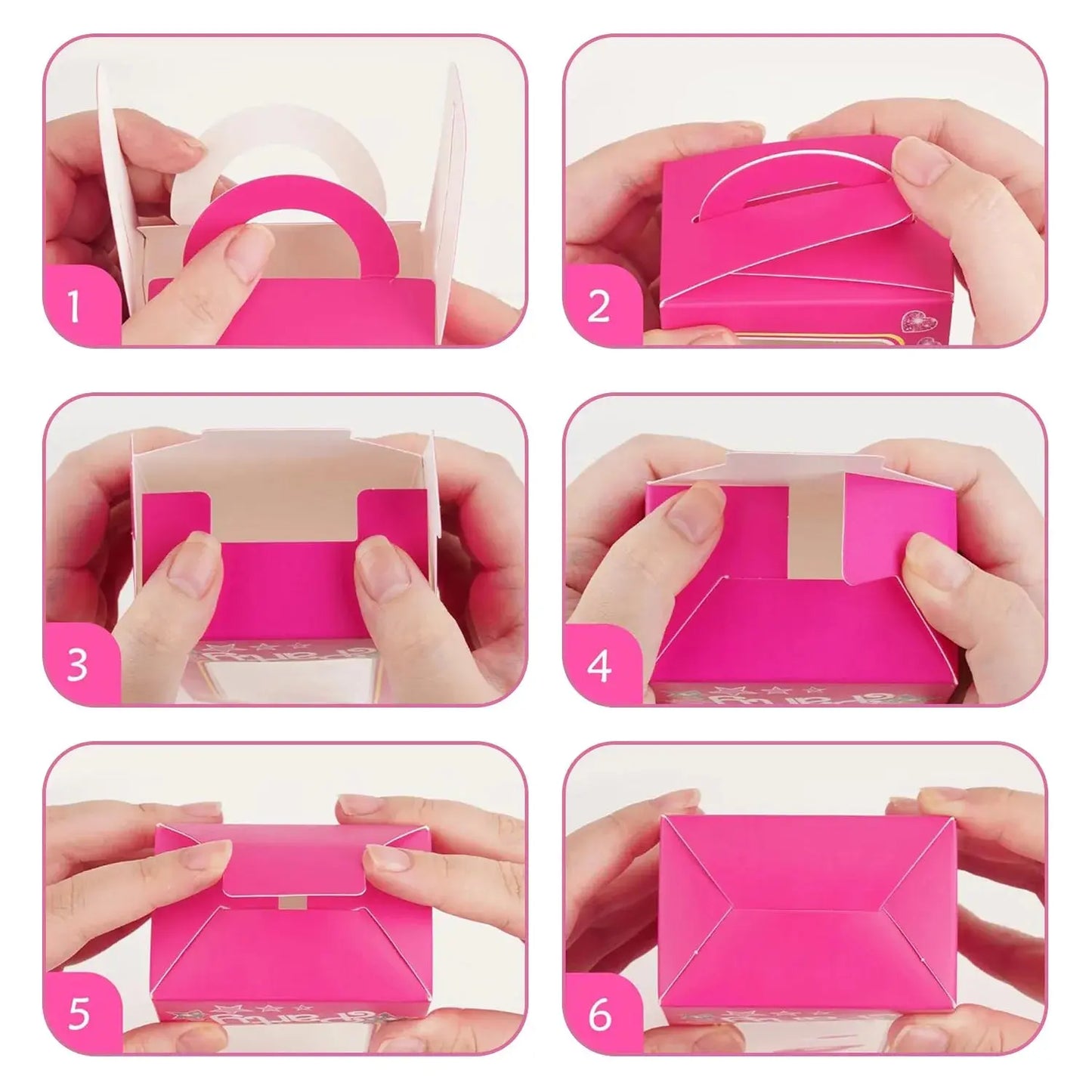 12 Pink Doll Gift Boxes Goodie Bag + 12 Heart Shaped Sunglass Pink Princess Girls Boxes for Birthday Bachelorette Party Favor Good Vibrations