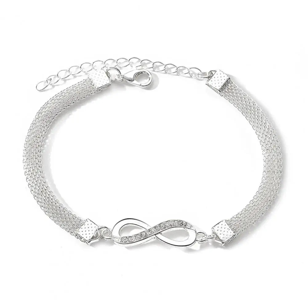 Multi layered Chain Women Bracelet Elegant Rhinestone Decor Bracelet Set for Women Symbol Heart Design for Prom Good Vibrations