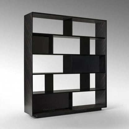 Bookrack Home Study Room Black Wooden Bookshelf Book Shelf Luxury Modern Office Simple Bookcases Good Vibrations