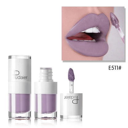 1PC Sexy Pink Women's Lipstick 16 Colors Lasting Waterproof Liquid Pencil Matte Liquid Lipsticks Makeups Non-Stick Cup Lip Gloss Good Vibrations