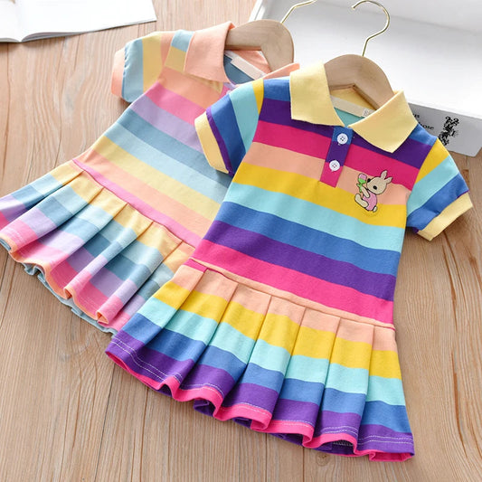 New Girl Dress Children Dresses Kids Clothes Fashion toddler Baby Clothing Spring Summer Gilrs Dress Good Vibrations