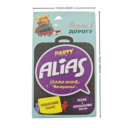 《Party Alias：Скажи Иначе'Вечеринка'》Russian Version of the Card Game, Board Game, Interactive Tabletop Game, Suitable for Parties Good Vibrations