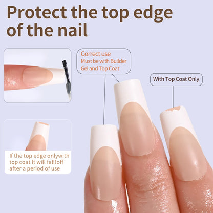 120pcs Pink French Tip Press-On Nails Medium Length Square Shape With Glossy Finish False Nails Full Cover Pre-Shaped Fake Nails Good Vibrations