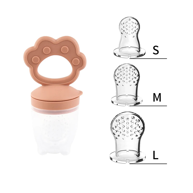 Silicone Fruit & Vegetable Juicing Baby Gum Toy Cartoon Chewing Teeth Grinding Stick Auxiliary Food Tool Safe Baby Care Utensils Good Vibrations