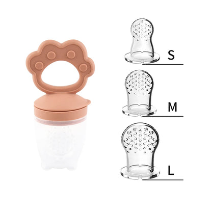 Silicone Fruit & Vegetable Juicing Baby Gum Toy Cartoon Chewing Teeth Grinding Stick Auxiliary Food Tool Safe Baby Care Utensils Good Vibrations