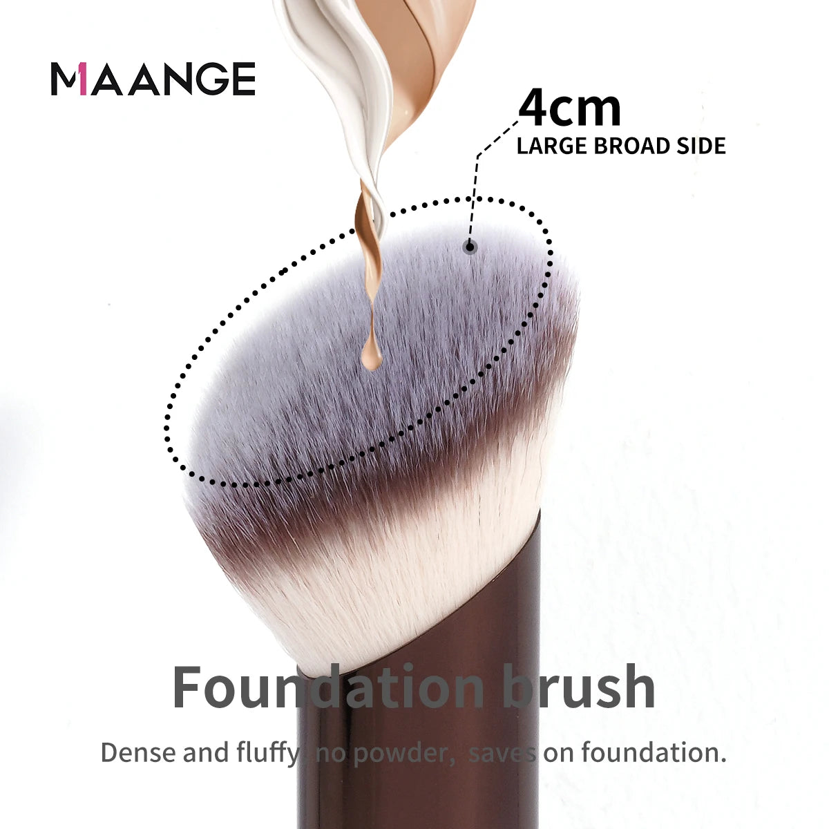 MAANGE 1PCS Makeup Brushes Angled Foundation Buffing Brush Concealer Brush Cosmetic Makeup Tools Soft Hair Oblique Makeup Brush Good Vibrations