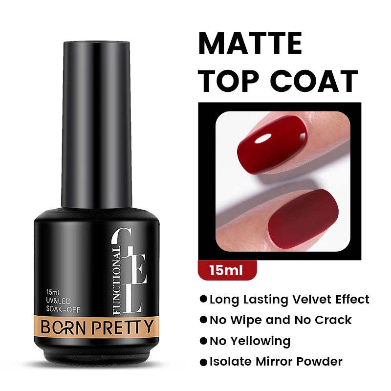 BORN PRETTY Milky Pink Rubber Base Gel Nail Polish Glitter 15ml Semi-Permanent Varnish Soak Off Self Leveling UV LED Gel Good Vibrations