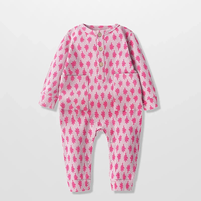Newborn Baby Romper Heart Polka Dots Print Jumpsuit Toddler Boys Girls Long Sleeve Rompers for Spring Autumn Playsuit Good Vibrations
