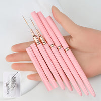 7/10/12/15/20m Pink French Nail Art Liner Painting Brush 5Pcs/set Ultra-thin Elongated Lines Nail Drawing Pen Brush DIY Manicure Good Vibrations