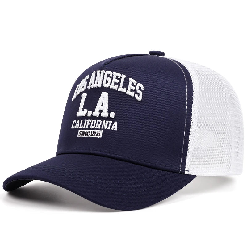 LOS ANGELES embroidered men's and women's outdoor sports event cap American trucker net hat trend fashion Good Vibrations