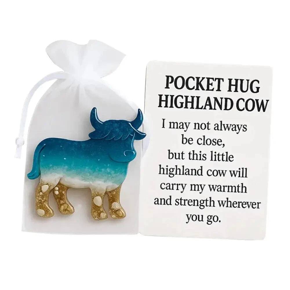 Ornament Pocket Hug Acrylic Figurine Acrylic Dachshund Cat Pocket Hug Token Beach-inspired Fox Wolf Ornament Keepsake For Loved Good Vibrations