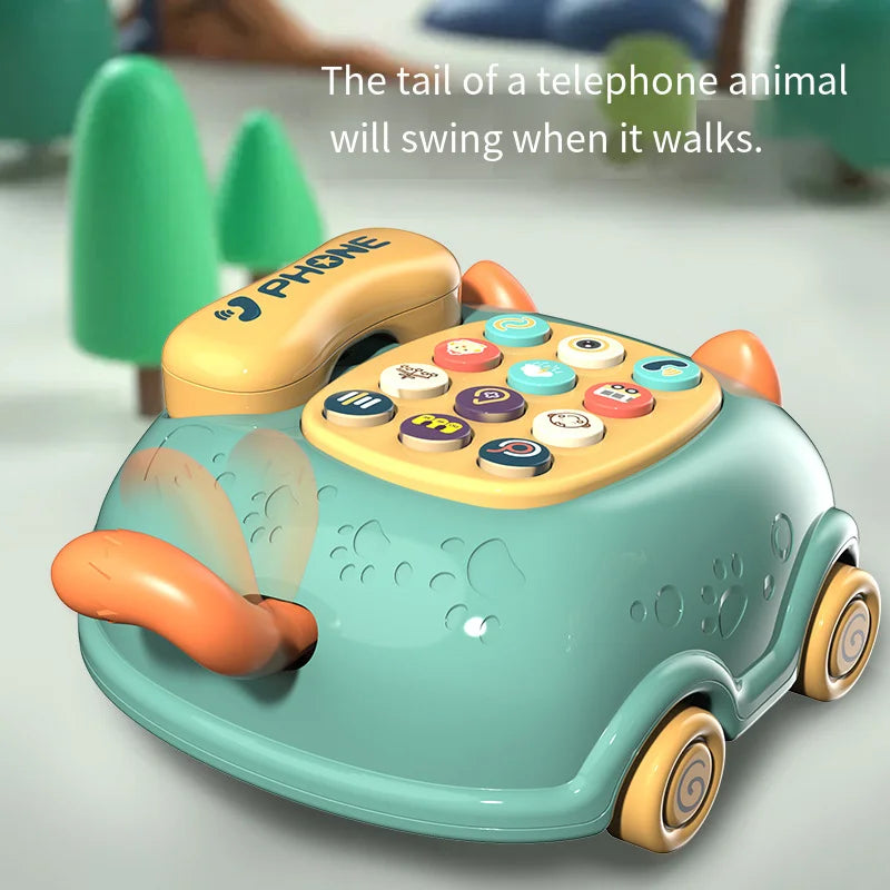 Baby Storyteller Electric Toy Children's Educational Early Learning Simulated Telephone Car Model with Light Music Good Vibrations