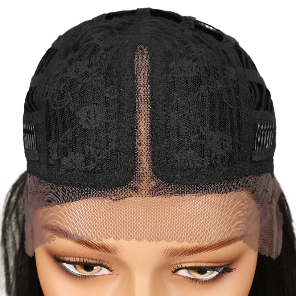 Sleek Lace Human Hair Wigs For Women Straight Bob Brazilian Hair Wigs Long Brown Red Colored T Part Lace Wigs Real Woman Wigs Good Vibrations