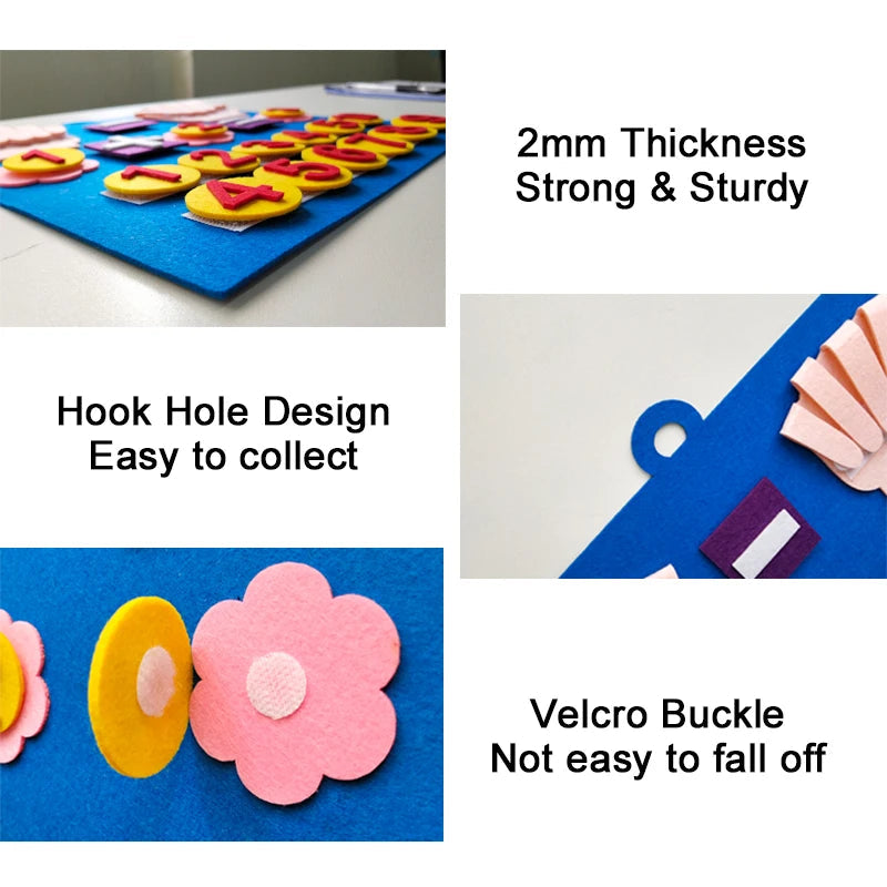 Toddler Montessori Toys Felt Finger Numbers Math Toy Children Counting Early Education Learning Game For Kids Intelligence Good Vibrations
