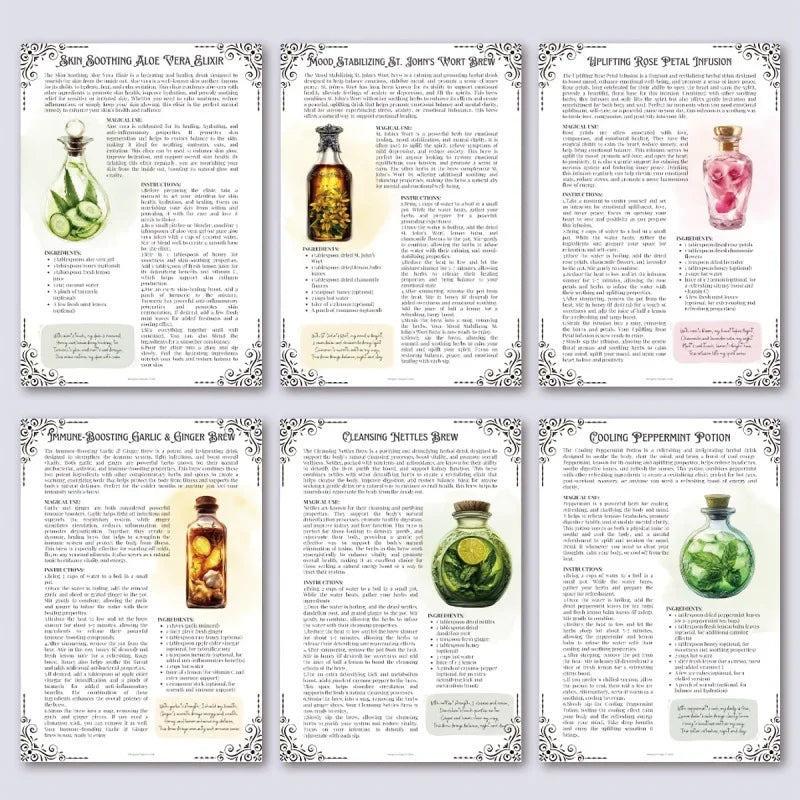(1 book)  of herbal healing potion notebook, mysterious magic herb notebook, suitable for witchcraft practice bookA5 Good Vibrations