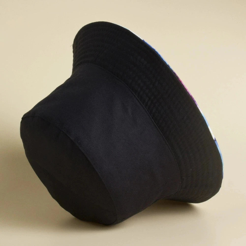 Butterfly Bucket Hat Spring Summer Hats For Women Outdoor Sun Protection Sunshade Sweet Cute Double sided Fisherman Cap Sunhat Good Vibrations