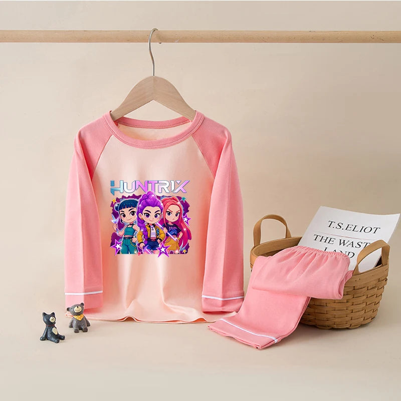 K-Pop Hunters Zoey Mira Rumi Children's Clothing Sets Boys Cartoon Sleepwear Clothes Kids Pajamas Set Baby Girls Cotton Pyjama Good Vibrations